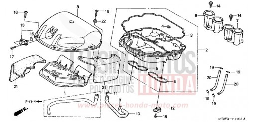 FILTRE A AIR (2) CBR600F1 de 2001
